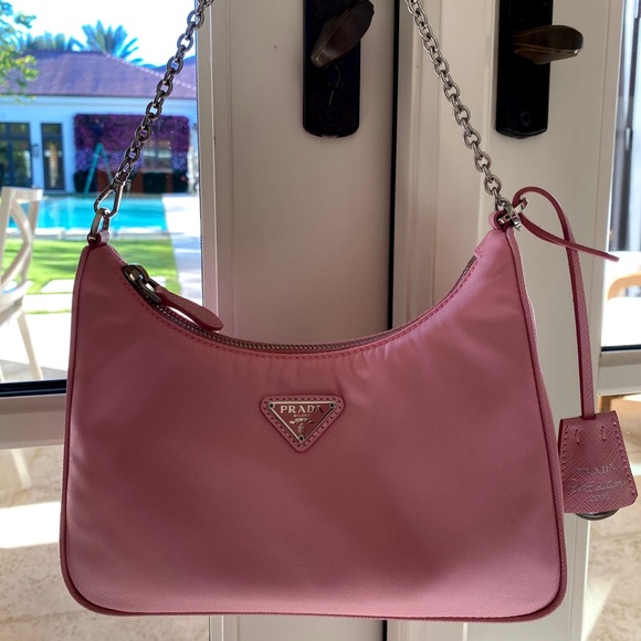 Prada Handbags - COPY - PRADA Re-Edition 2005 pink nylon bag